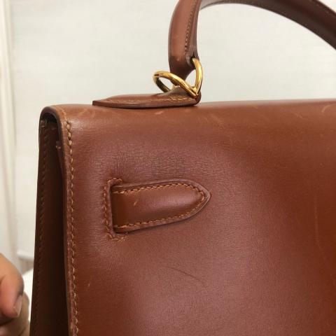 HERMES BROWN BOX KELLY 32