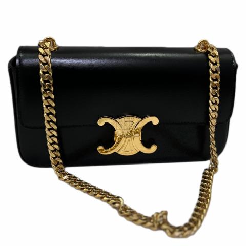 Sell Celine Triomphe Chain Shoulder Bag Black HuntStreet