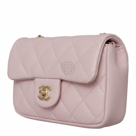 Sell Chanel 22B Mini Flap Bag With Heart Charms - Soft Pink