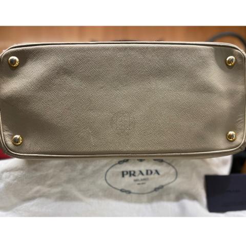 Prada Extra Large Saffiano Lux Double Zip Galleria Tote - Grey Totes,  Handbags - PRA875069