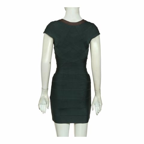Sell Herve Leger Zip-Up Bandage Dress - Green | HuntStreet.com