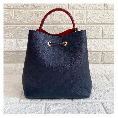 Louis Vuitton NeoNoe Bucket Bag Monogram Empreinte Leather MM Blue Marine  Rouge