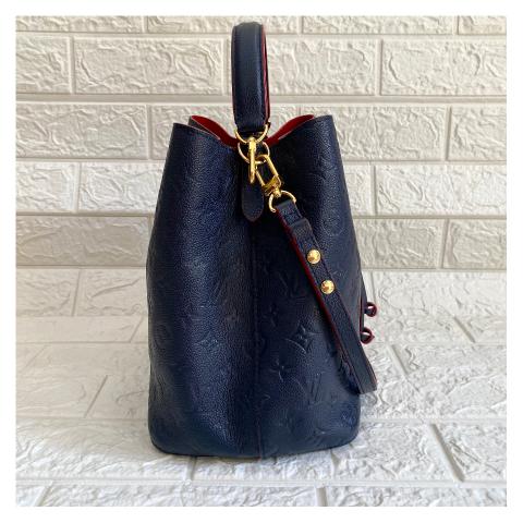 Louis Vuitton NeoNoe Bucket Bag Monogram Empreinte Leather MM Blue Marine  Rouge