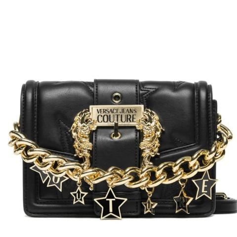 VERSACE JEANS COUTURE スターキルティングバッグ Sell Versace Jeans Couture Star Quilted Buckle bag - Black