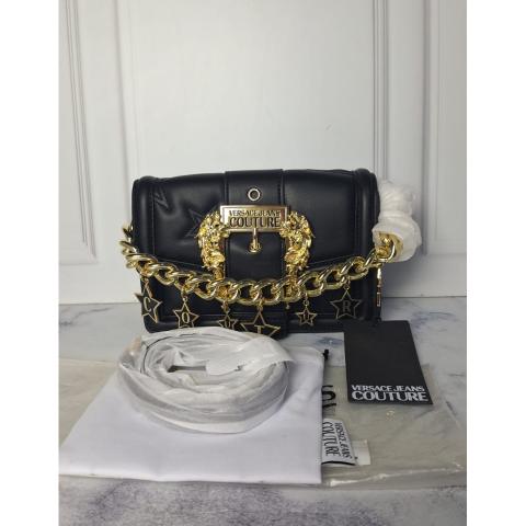 Sell Versace Jeans Couture Star Quilted Buckle bag - Black