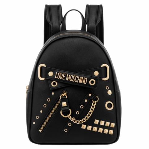 Moschino black outlet backpack