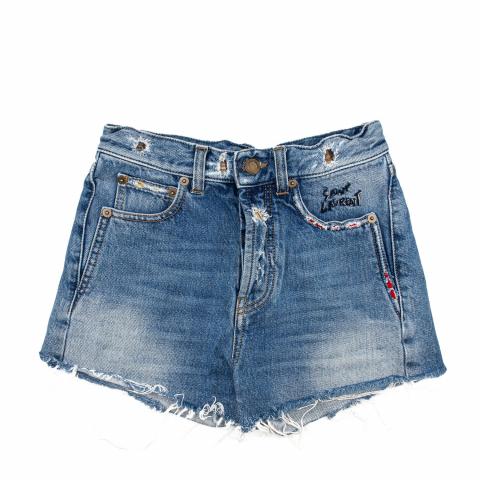 Ysl sales denim shorts