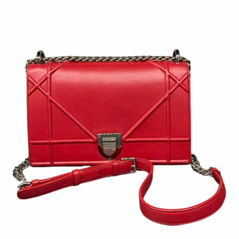 Sell Christian Dior Diorama Medium Red Calfskin PHW Red