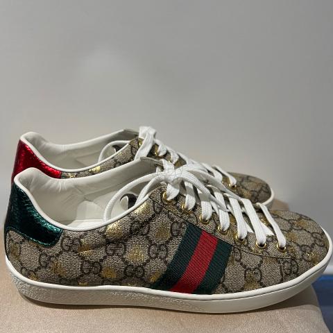 Sell Gucci Ace GG Supreme Sneaker With Bees Brown Gold HuntStreet