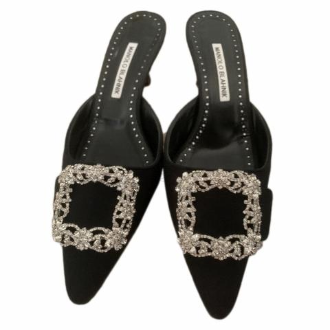 Sell Manolo Blahnik Embellished Maysale Mules Black