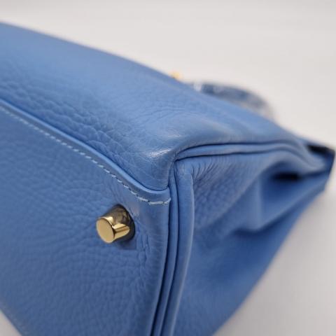 tas satchel Hermes Kelly 32 Blue Paradise GHW Bag #R Square Satchel