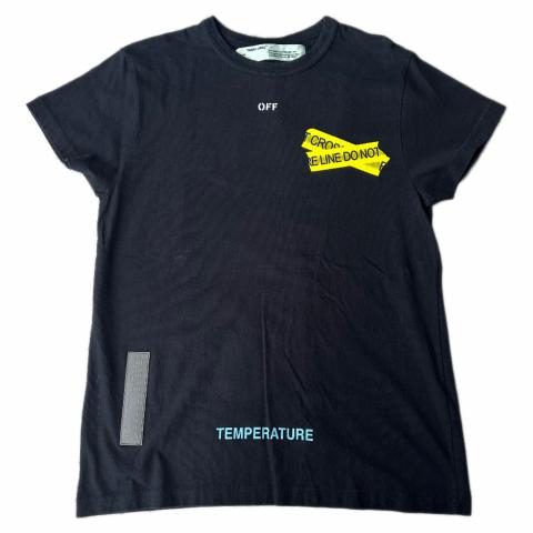 Off white black temperature clearance t shirt