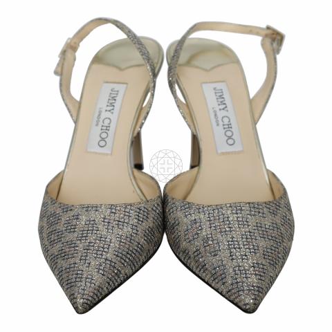 Jimmy choo best sale glitter slingback