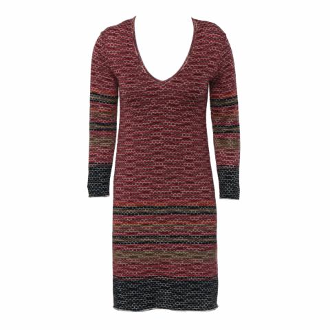 open lace back dress Women Size 42 ( 6 US) M Missoni Black, Turquoise, Red, Green Zig Zag D   VIDA STYLE SHOP