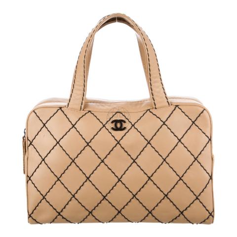 Chanel Beige Wild Stitch Bowling Bag - ADL1832 – LuxuryPromise