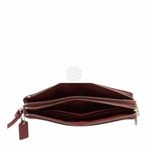 Shop Double Zip Wallet Brown Red by Beams+ ▶️ Meadow