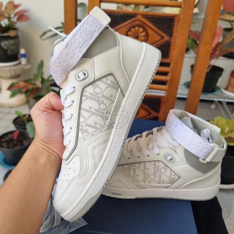 Dior ホワイト Dior // Grey & White B27 Oblique Jacquard Low Top Sneaker