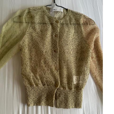 トップス TOGA PULLA Sheer knit cardigan Future Present - TOGA ARCHIVES | Sheer Knit Cardigan