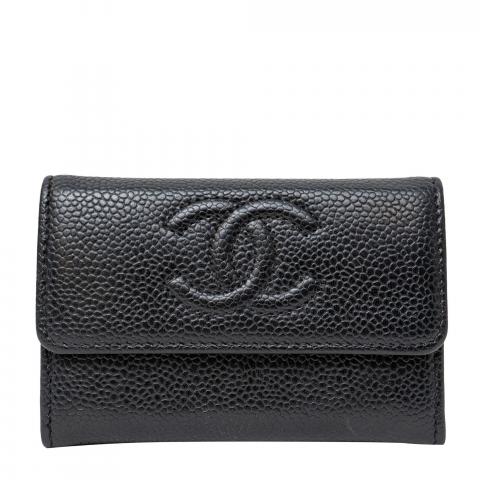 Sell Chanel Timeless CC Flap Card Holder in Black Caviar - Black