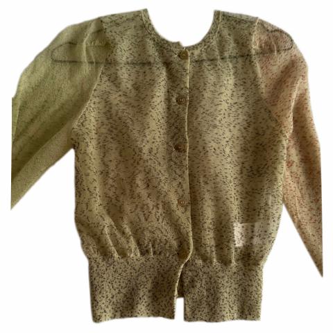 トップス TOGA PULLA Sheer knit cardigan Sell Toga Pulla Sheer Cardigan - Brown/Nude | HuntStreet.com
