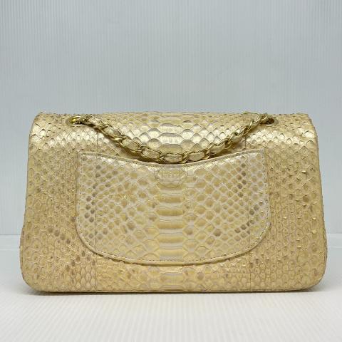 Chanel flap sales bag python