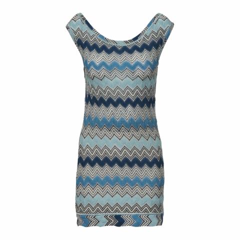 Sell Missoni Mare Glitter V-Neck Sleeveless Dress - Blue | HuntStreet.com