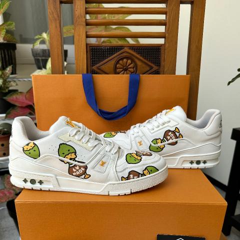 NIGO X MADE Trainer Duck Graffiti Sneaker Low Heart Casual Shoes White  Women Trainers Sneakers From Minlaicai, $113.98