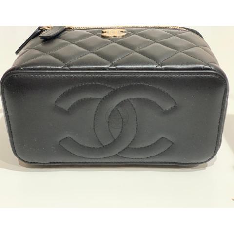 Sell Chanel Vanity Bag with Top Handle - Black | HuntStreet.com