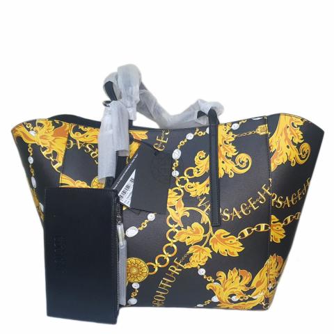 Sell Versace Jeans Couture Printed Tote Black/Gold