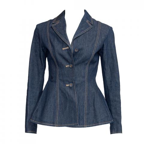 Denim Couture Jacket Deep Blue Cotton Denim | DIOR TH
