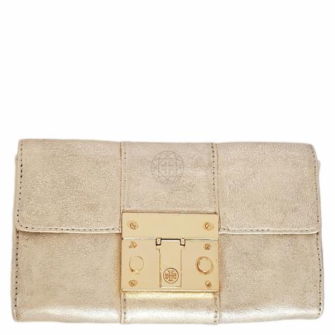 Tory burch gold on sale clutch