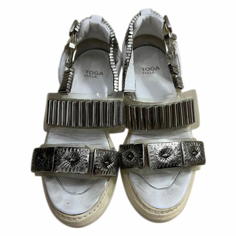 Sell Toga Pulla Embellished Sandals - Silver | HuntStreet.com