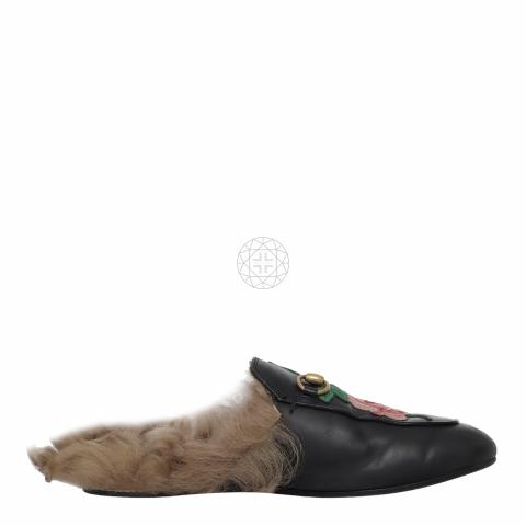 Sell Gucci Fur Princetown Mules Black HuntStreet