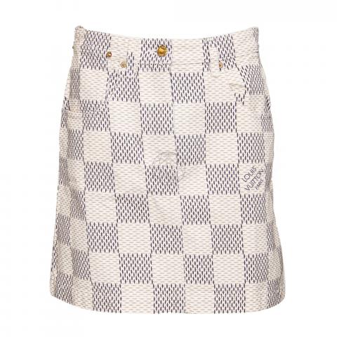 Louis Vuitton Damier Azur A-Line Mini Skirt
