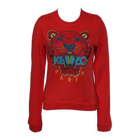 Sell Kenzo Embroidered Tiger Sweater - Red | HuntStreet.com