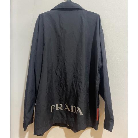 Sell Prada Vintage Logo Printed Button-Up Jacket - Black