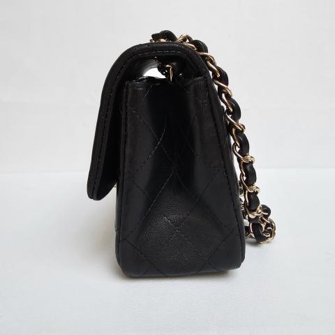 Sell Chanel Black Lambskin Mini Flap Bag GHW - Black