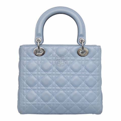 Sell Christian Dior Lambskin Medium Lady Dior Bag Light Blue HuntStreet