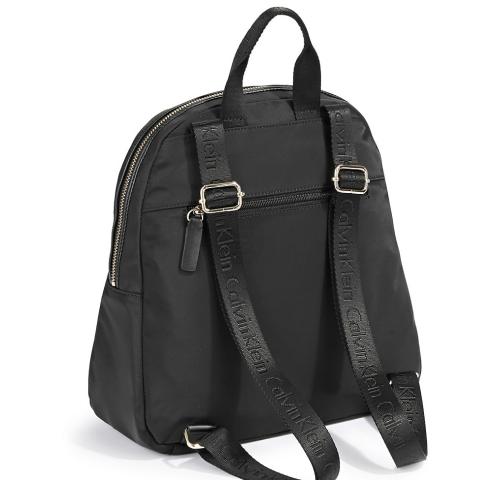 Calvin Klein Womens Dark Brown Monogram CK Backpack Purse | eBay