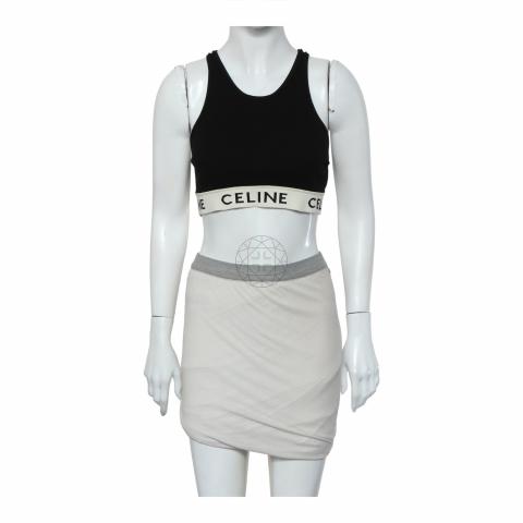 Shop CELINE Celine sports bra in athletic knit (2A68L372N.38CR,  2A68L372N.25PC) by mercadodecielo