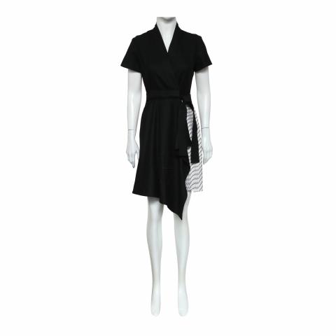 strapless open back dress Black Pleated Tennis Dress – Moore Active main image 1