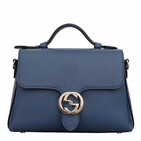 Sell Gucci Interlocking GG Leather Chain Shoulder Bag - Blue 