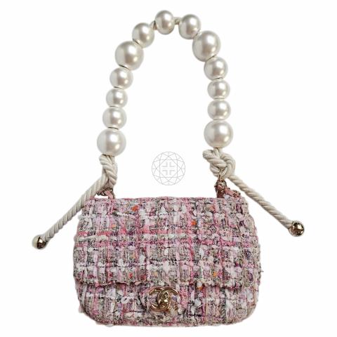 Chanel tweed cheap pearl bag