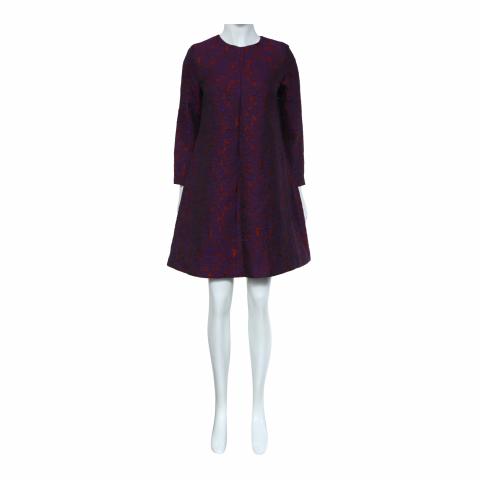 Sell Vivetta Embroidered Pattern Long Sleeve Dress Purple/Red