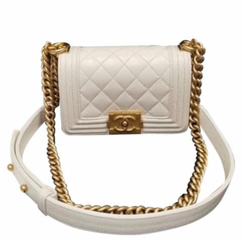 Sell Chanel Caviar Mini Boy Bag White HuntStreet