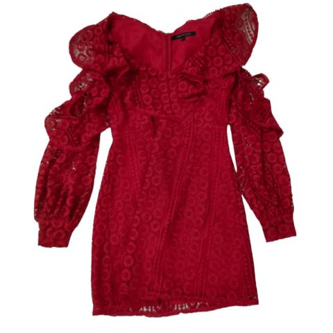 French connection 2024 red lace dress