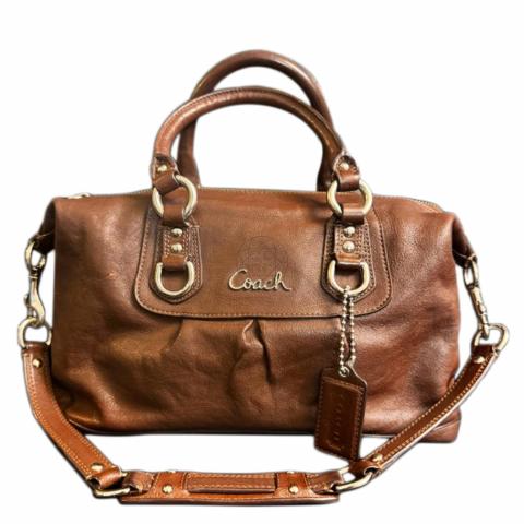 Coach ashley leather best sale satchel