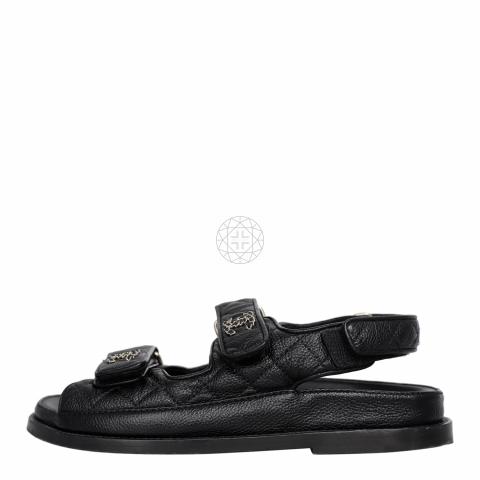 Sell Chanel Dad Sandals - Black | HuntStreet.com