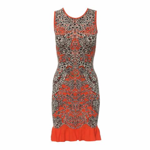 strapless open back dress 2007 Alexander McQueen Butterfly Motif Silk Asymmetric Billow Sleeve B main image 0