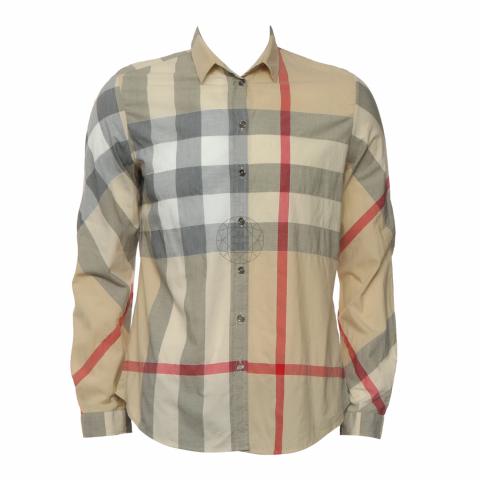 Sell Burberry Brit Nova Checked Button Up Shirt Grey Beige Multicolor HuntStreet